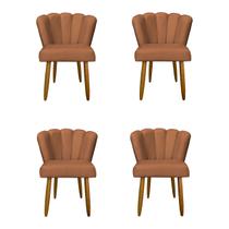 Kit 4 Cadeiras Flor para Quarto Penteadeira - Balaqui Decor