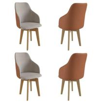 Kit 4 Cadeiras Giratórias para Sala de Jantar Anne Yescasa Kit 4 Cadeiras Giratórias para Sala de Jantar Anne Yescasa