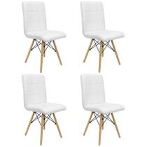 Kit 4 Cadeiras Gomos Eiffel Eames Fitz Dublin Estofada Base