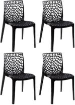 Kit 4 cadeiras gruvyer preto