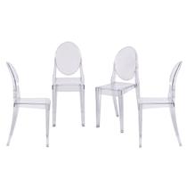 Kit 4 Cadeiras Invisible Incolor 1107 - Or Design