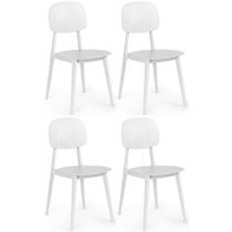 Kit 4 Cadeiras Itália para Sala/Cozinha em Polipropileno - Branco