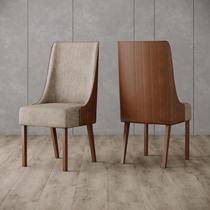 Kit 4 Cadeiras Ivy Corano Caramelo/Creme - Henn