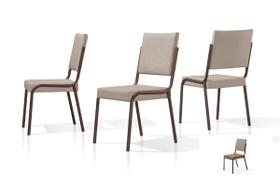 Kit 4 cadeiras jantar rainha raissa new aço nobre