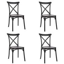 Kit 4 Cadeiras Katrina Cozinha Jantar Sala Empilhavel Resistente Garden Life