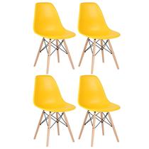Kit 4 Cadeiras Laráz Eames Eiffel DSW - Amarelo Kit 4 Cadeiras Laráz Eames Eiffel DSW - Amarelo