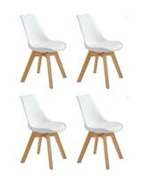 Kit 4 Cadeiras Leda Saarinen Cozinha Jantar Branca !! - Decoreshop