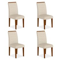 Kit 4 Cadeiras Lima Wood Sala De Jantar Cinam/bege - Móveis Arapongas Kit 4 Cadeiras Lima Wood Sala De Jantar Cinam/bege - Móveis Arapongas