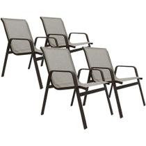 Kit 4 Cadeiras Lótus Premium Bege Kit 4 Cadeiras Lótus Premium Bege