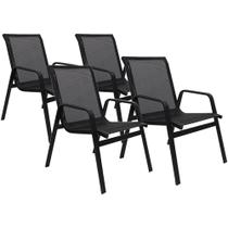 Kit 4 Cadeiras Lótus Premium Preto Kit 4 Cadeiras Lótus Premium Preto