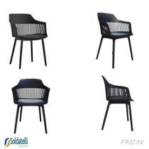 Kit 4 Cadeiras Montreal PP e Assento em PU Várias Cores - Fratini