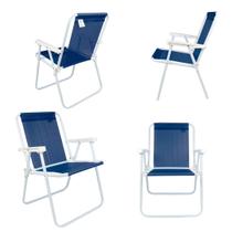 KIT 4 Cadeiras Mor Sannet Conforto Elevado Cor:Azul Marinho