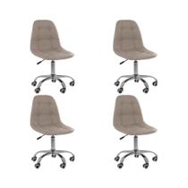 Kit 4 Cadeiras Office Eiffel Botonê Oficial Bege Kit 4 Cadeiras Office Eiffel Botonê Oficial Bege