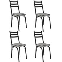 Kit 4 Cadeiras para Cozinha Tubular D-13 Nara de Aço