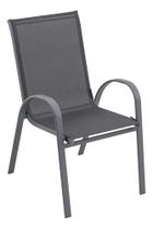 Kit 4 Cadeiras Para Jardim - Cinza - 91x55x69cm - Importadas