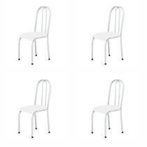 Kit 4 Cadeiras Para Mesa De Jantar 104 Branco/Branco