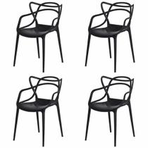 Kit 4 Cadeiras Para Mesa Sala De Jantar Cozinha Varanda Quarta Penteadeira Escrivaninha Allegra - Cadeiras INC