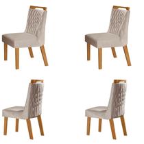 Kit 4 Cadeiras para Sala de Jantar Atena
