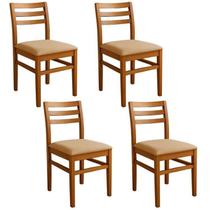 Kit 4 Cadeiras para Sala de Jantar em Madeira Maciça Diamante Kit 4 Cadeiras para Sala de Jantar em Madeira Maciça Diamante