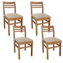 Kit 4 Cadeiras para Sala de Jantar em Madeira Maciça Diamante Kit 4 Cadeiras para Sala de Jantar em Madeira Maciça Diamante
