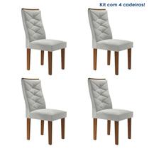 Kit 4 Cadeiras para Sala de Jantar Germany Espresso Móveis Kit 4 Cadeiras para Sala de Jantar Germany Espresso Móveis