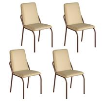 Kit 4 Cadeiras para Sala de Jantar Malibu