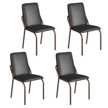 Kit 4 Cadeiras para Sala de Jantar Malibu