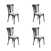 Kit 4 Cadeiras Paris Estrutura Aço Resistente Moderna para Mesa de Sala e Cozinha - Preta/branca Kit 4 Cadeiras Paris Estrutura Aço Resistente Moderna para Mesa de Sala e Cozinha - Preta/branca