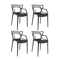 Kit 4 Cadeiras Polipropileno Alegra Espresso Móveis