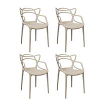 Kit 4 Cadeiras Polipropileno Alegra Espresso Móveis