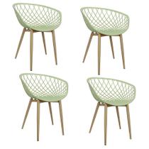 Kit 4 Cadeiras Poltrona Clarice Sidera Nest Web C/ Apoio De Braço Kit 4 Cadeiras Poltrona Clarice Sidera Nest Web C/ Apoio De Braço