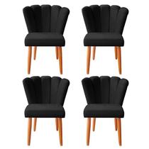 Kit 4 Cadeiras Poltrona Sala de Jantar Penteadeira Reforçada Decorativa Pétala Suede Kit 4 Cadeiras Poltrona Sala de Jantar Penteadeira Reforçada Decorativa Pétala Suede