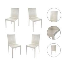 Kit 4 Cadeiras Rattan Conforto e Estilo p/ Varanda e Jardim
