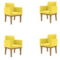 KIT 4 Cadeiras Reforçada Escritório Poltrona