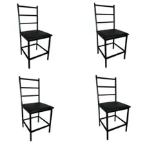 Kit 4 Cadeiras Reforçada Para Cozinha E Sala Jantar Ana Assento Preto - Brauna_Industria Kit 4 Cadeiras Reforçada Para Cozinha E Sala Jantar Ana Assento Preto - Brauna_Industria