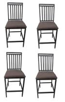 Kit 4 Cadeiras Reforçada Para Cozinha E Sala Jantar Liane Marrom - MODERNA