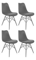 Kit 4 Cadeiras Saarinen DSW Injetadas Design Moderno e Resistente assento Estofado Sala de Jantar Kit 4 Cadeiras Saarinen DSW Injetadas Design Moderno e Resistente assento Estofado Sala de Jantar