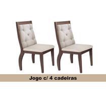 Kit 4 Cadeiras Sala Jantar Ágata CF Un Café/Creme - Rufato Kit 4 Cadeiras Sala Jantar Ágata CF Un Café/Creme - Rufato