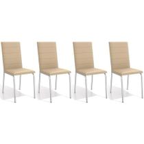 Kit 4 Cadeiras Sala Jantar Amsterdã C091 4 Un Cromada/Nude 16 - Kappesberg Kit 4 Cadeiras Sala Jantar Amsterdã C091 4 Un Cromada/Nude 16 - Kappesberg