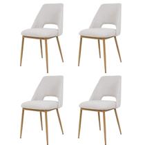 Kit 4 Cadeiras Sala Jantar Cozinha Maya Pés em Revestimento Térmico Estofado Design Anatômico Confortável Moderna Kit 4 Cadeiras Sala Jantar Cozinha Maya Pés em Revestimento Térmico Estofado Design Anatômico Confortável Moderna
