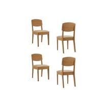 Kit 4 Cadeiras Sala Jantar Havana 4 Un Naturalle/Suede Creme - Rufato Kit 4 Cadeiras Sala Jantar Havana 4 Un Naturalle/Suede Creme - Rufato