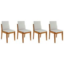 Kit 4 Cadeiras Sala Jantar Lady 4 Uni Natural - Nesher