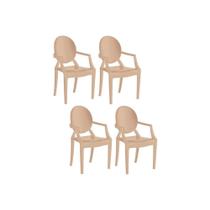 Kit 4 Cadeiras Sala Jantar Wind Plus UZ4003 4 Un Freijó/Suede Capuccino - Kappesberg Kit 4 Cadeiras Sala Jantar Wind Plus UZ4003 4 Un Freijó/Suede Capuccino - Kappesberg