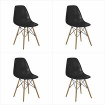Kit 4 Cadeiras sem Braço para Sala de Jantar Eames Kit 4 Cadeiras sem Braço para Sala de Jantar Eames