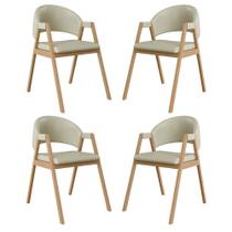 Kit 4 Cadeiras Suellen Luxo Reforçada Mesa de Jantar material sintético