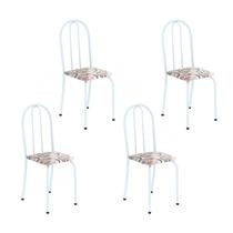 Kit 4 Cadeiras Tubular 89x37x42 Cm Ane B