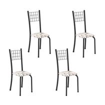 Kit 4 Cadeiras Tubular 95x37x40 Cm Dany Kit 4 Cadeiras Tubular 95x37x40 Cm Dany