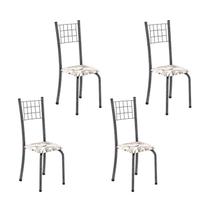 Kit 4 Cadeiras Tubular 95x37x40 Cm Dany Kit 4 Cadeiras Tubular 95x37x40 Cm Dany