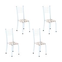 Kit 4 Cadeiras Tubular 95x37x40 Cm Dany Kit 4 Cadeiras Tubular 95x37x40 Cm Dany