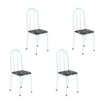 Kit 4 Cadeiras Tubular 96x36x41 Cm Iris B Kit 4 Cadeiras Tubular 96x36x41 Cm Iris B